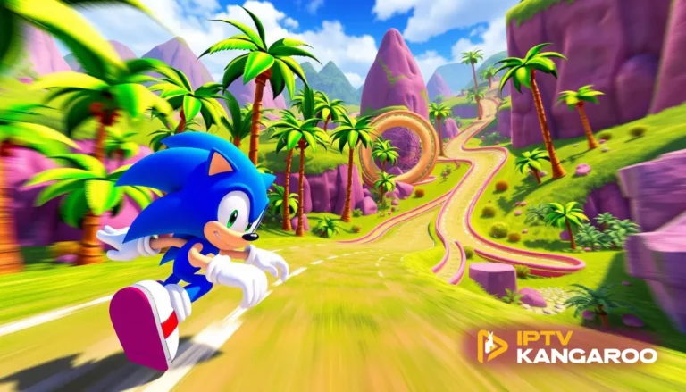 Promotional artwork for Sonic the Hedgehog 3 featuring Sonic, Tails, and Knuckles in a dynamic action pose against a vibrant backdrop